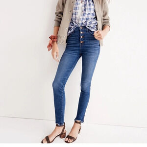 Madewell Taller 10" High-Rise Skinny Jeans: Chewed-Hem Edition